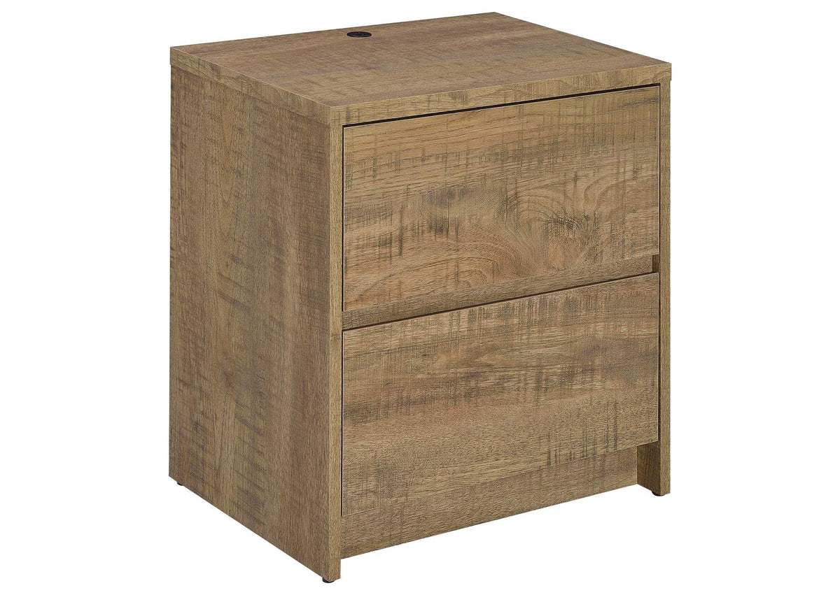315902 Westpark 2-drawer Nightstand LED Lights and USB Mango