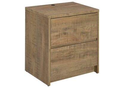 315902 Westpark 2-drawer Nightstand LED Lights and USB Mango