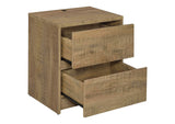 315902 Westpark 2-drawer Nightstand LED Lights and USB Mango