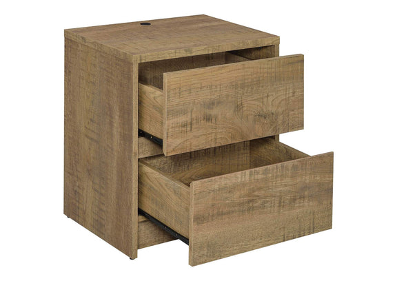 315902 Westpark 2-drawer Nightstand LED Lights and USB Mango