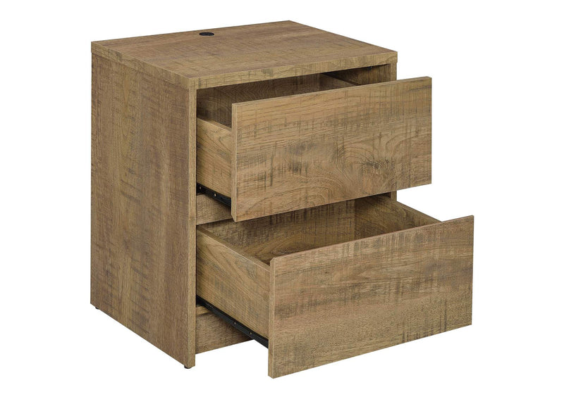 315902 Westpark 2-drawer Nightstand LED Lights and USB Mango