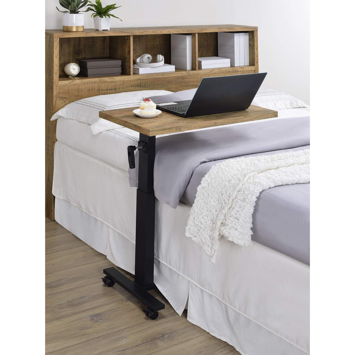 315906 Westpark Height Adjustable Mobile Bedroom C-Table Mango
