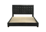 315911BLKKE Medley Genuine Leather Eastern King Platform Bed Black