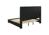 315911BLKKE Medley Genuine Leather Eastern King Platform Bed Black