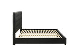 315911BLKKE Medley Genuine Leather Eastern King Platform Bed Black