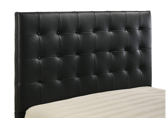 315911BLKKE Medley Genuine Leather Eastern King Platform Bed Black
