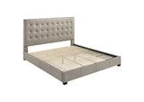 315911TANKE Medley Genuine Leather Eastern King Platform Bed Tan