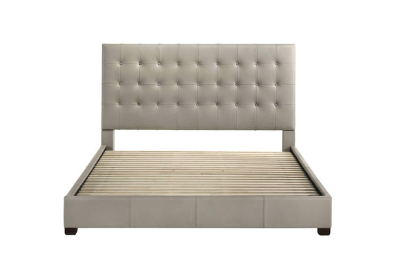 315911TANKE Medley Genuine Leather Eastern King Platform Bed Tan