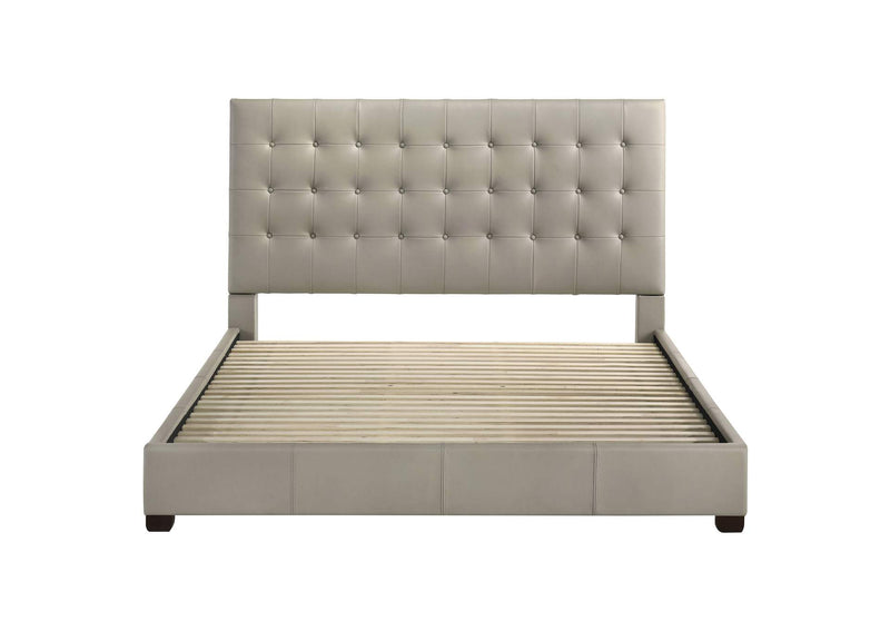 315911TANKE Medley Genuine Leather Eastern King Platform Bed Tan