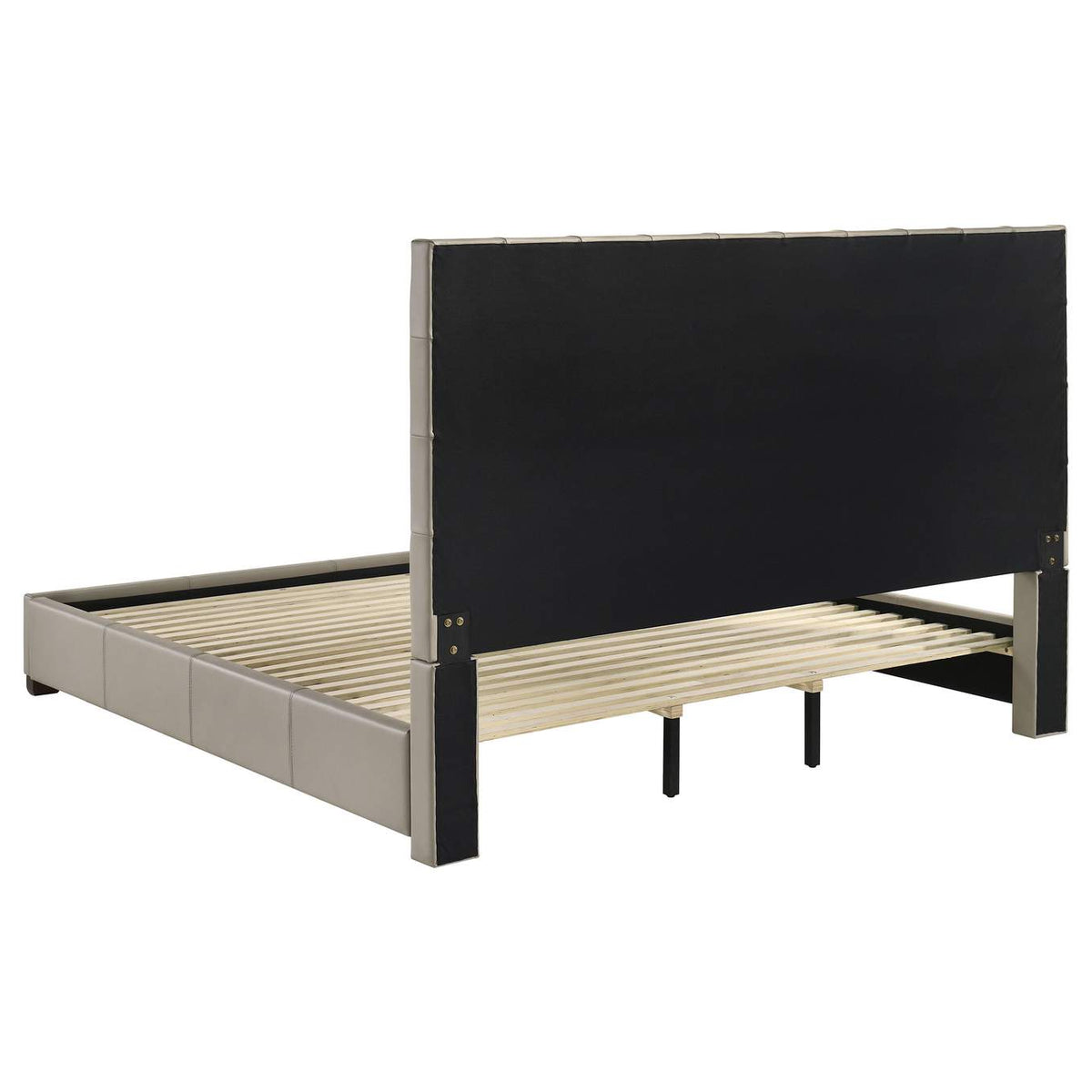 315911TANKE Medley Genuine Leather Eastern King Platform Bed Tan