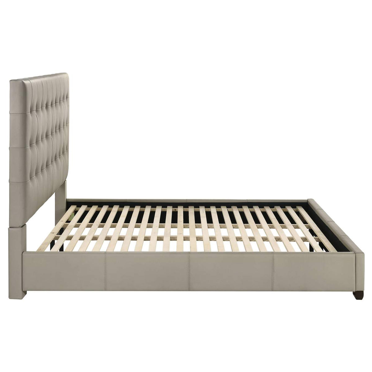 315911TANKE Medley Genuine Leather Eastern King Platform Bed Tan