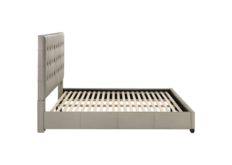 315911TANKE Medley Genuine Leather Eastern King Platform Bed Tan