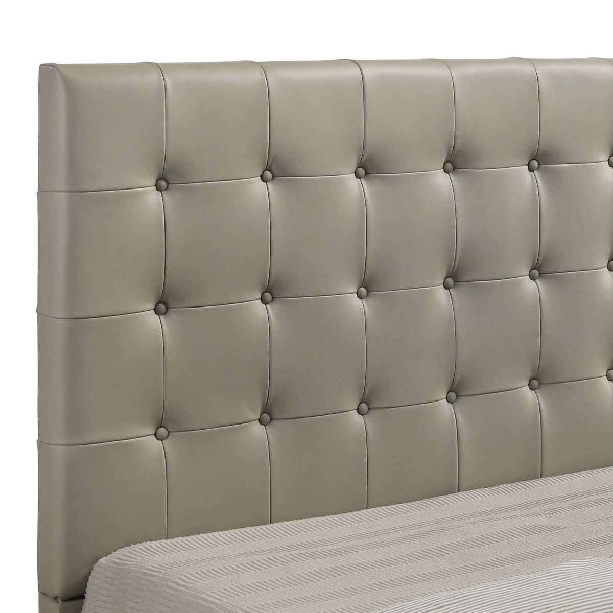 315911TANKE Medley Genuine Leather Eastern King Platform Bed Tan