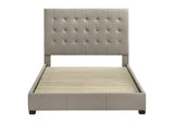 315911TANQ Medley Genuine Leather Queen Panel Platform Bed Tan