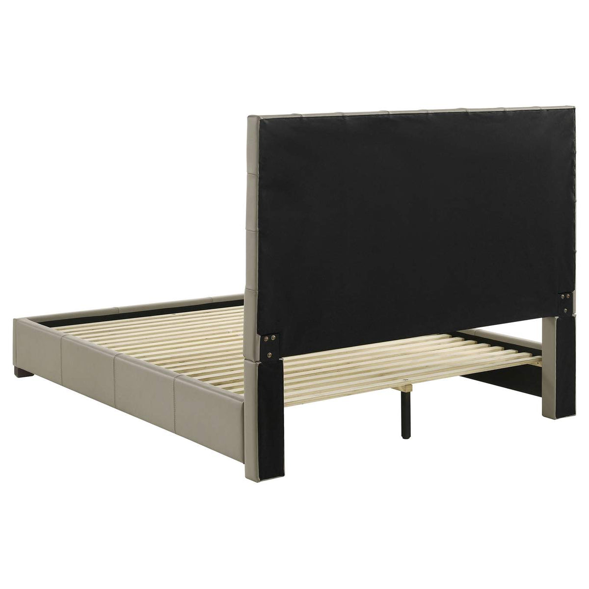 315911TANQ Medley Genuine Leather Queen Panel Platform Bed Tan