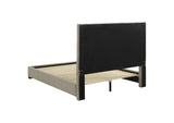 315911TANQ Medley Genuine Leather Queen Panel Platform Bed Tan