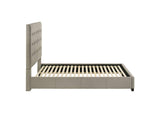 315911TANQ Medley Genuine Leather Queen Panel Platform Bed Tan