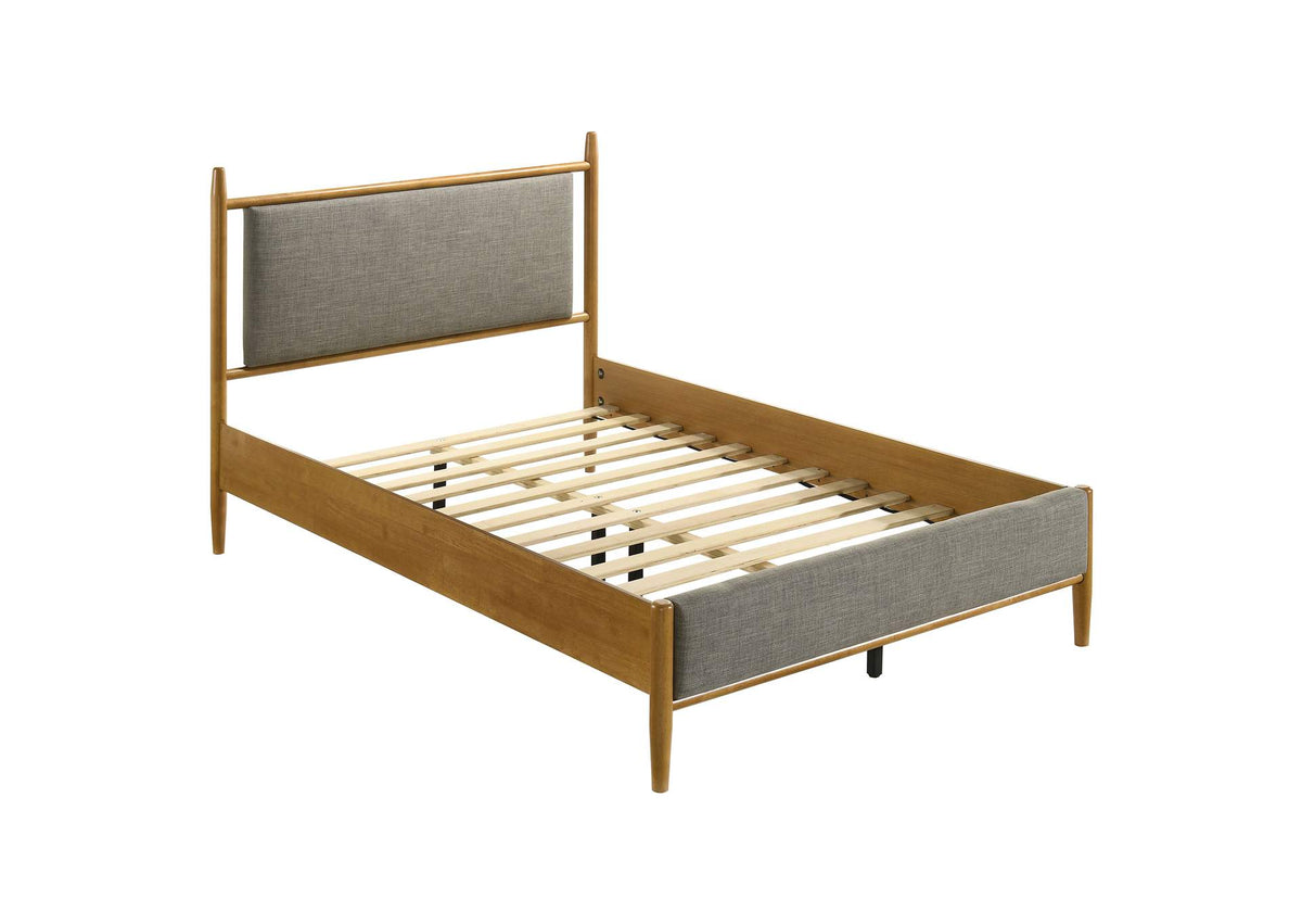 315914F Mason 46-inch Full Panel Platform Bed Grey and Light Brown