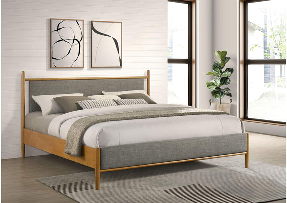 315914KE Mason 46-inch Eastern King Panel Platform Bed Light Brown