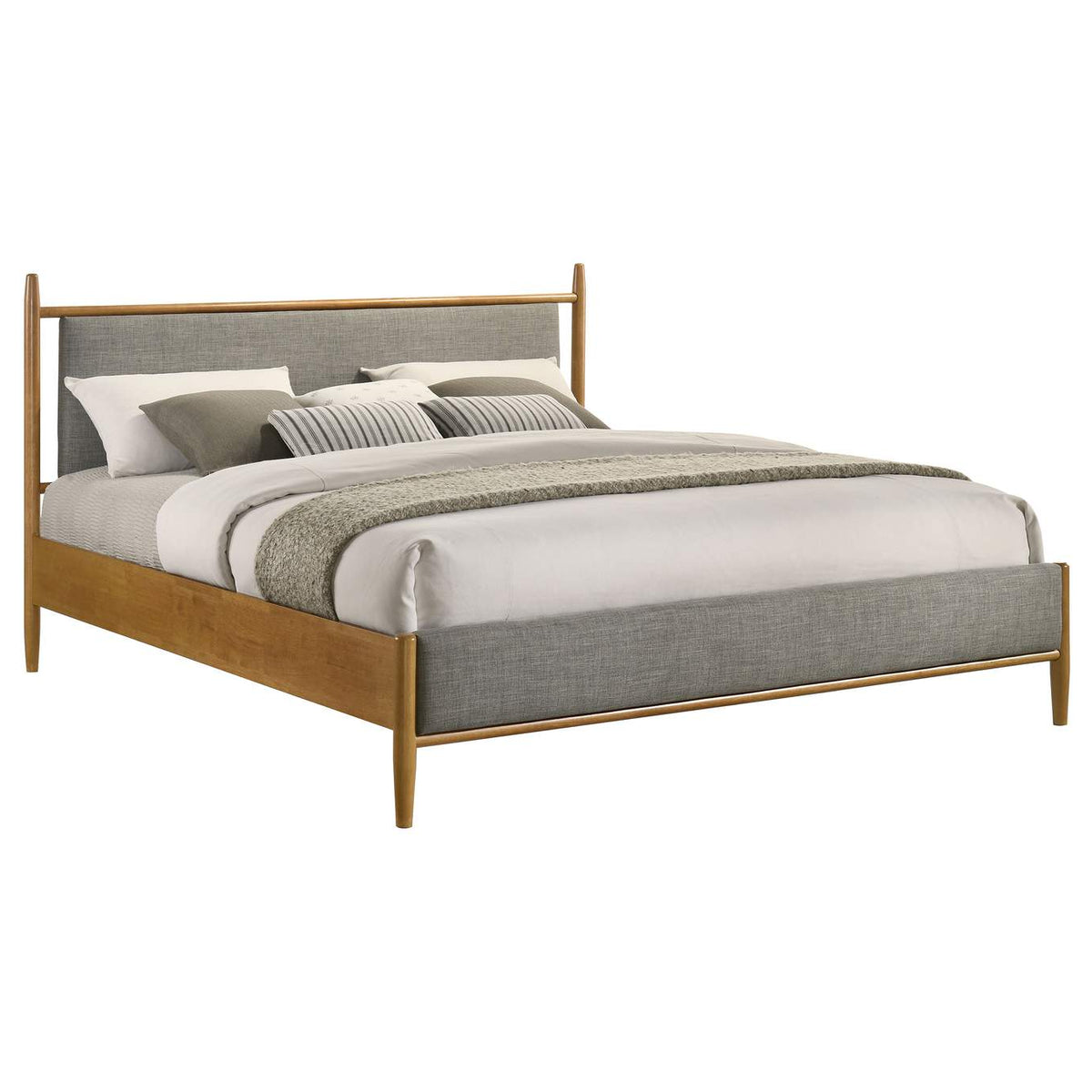 315914KE Mason 46-inch Eastern King Panel Platform Bed Light Brown