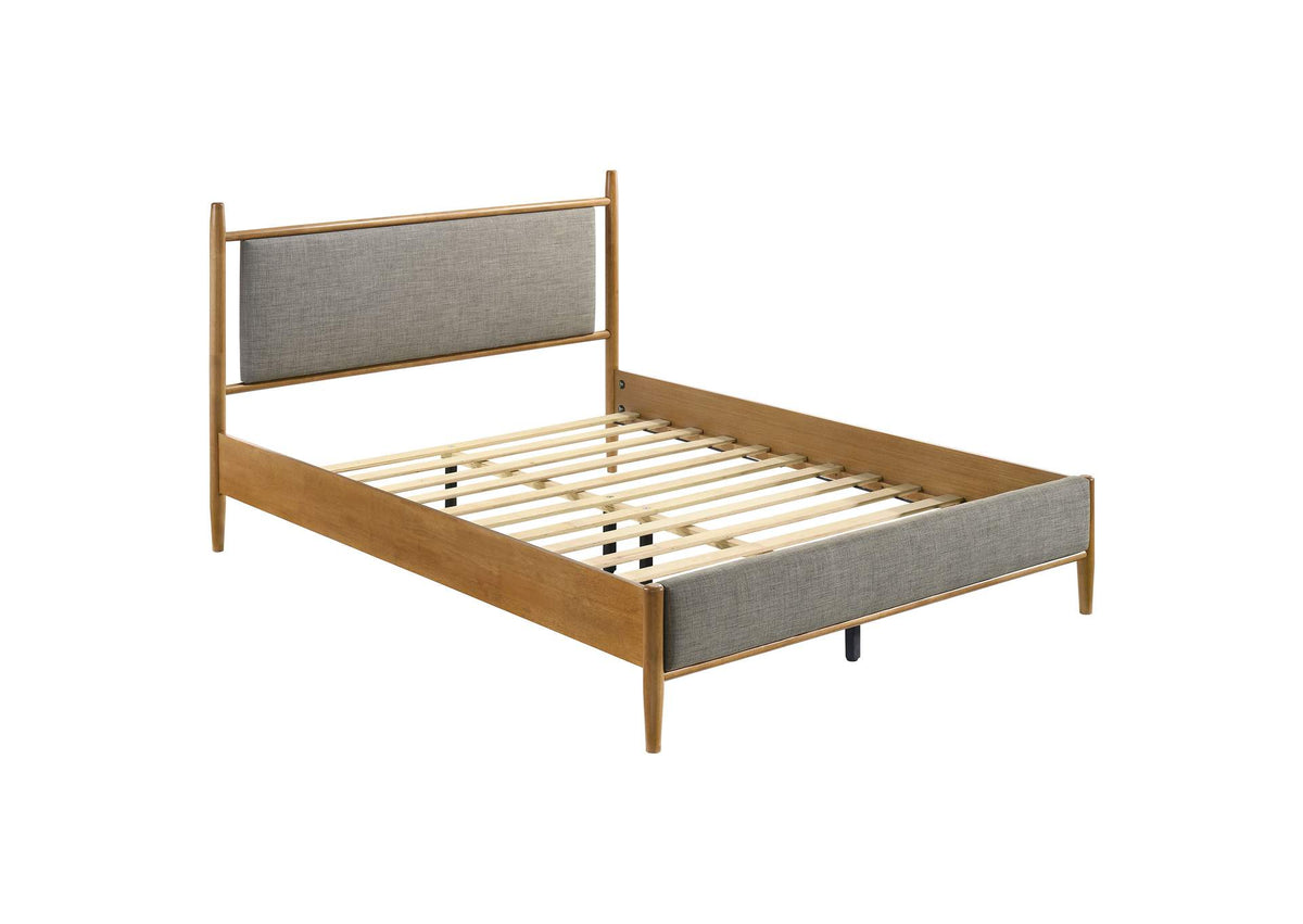 315914Q Mason 46-inch Queen Panel Platform Bed Grey and Light Brown