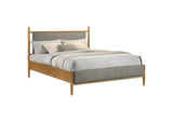 315914Q Mason 46-inch Queen Panel Platform Bed Grey and Light Brown