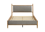 315914Q Mason 46-inch Queen Panel Platform Bed Grey and Light Brown