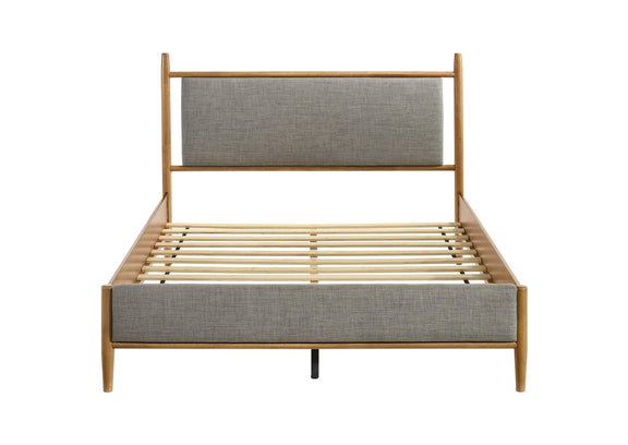 315914Q Mason 46-inch Queen Panel Platform Bed Grey and Light Brown