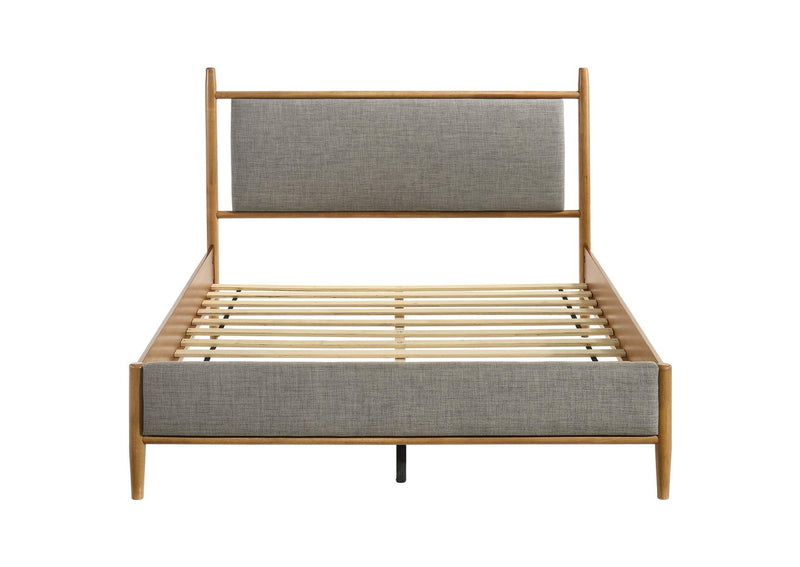 315914Q Mason 46-inch Queen Panel Platform Bed Grey and Light Brown