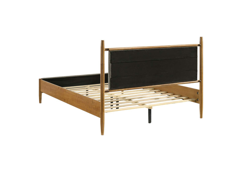 315914Q Mason 46-inch Queen Panel Platform Bed Grey and Light Brown