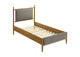315914T Mason 46-inch Twin Panel Platform Bed Grey and Light Brown