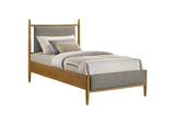 315914T Mason 46-inch Twin Panel Platform Bed Grey and Light Brown