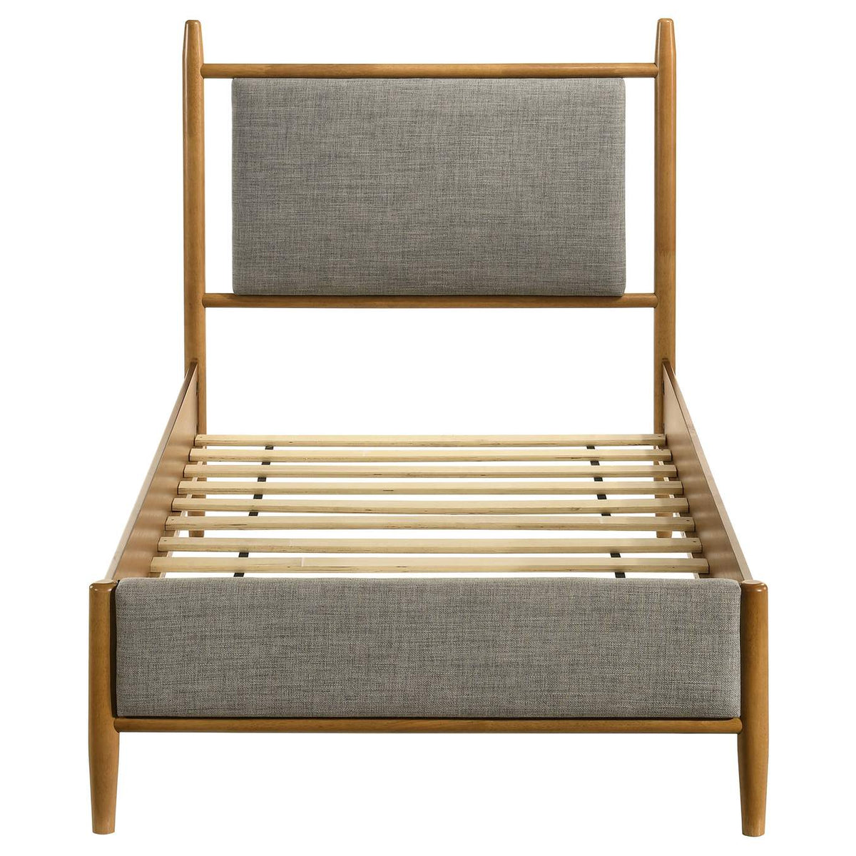 315914T Mason 46-inch Twin Panel Platform Bed Grey and Light Brown