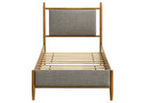 315914T Mason 46-inch Twin Panel Platform Bed Grey and Light Brown