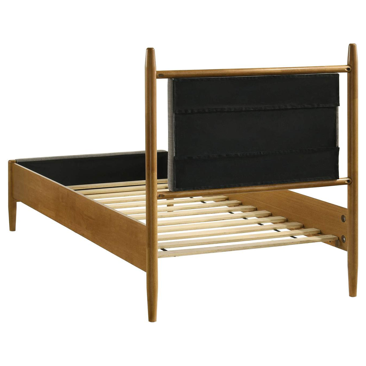 315914T Mason 46-inch Twin Panel Platform Bed Grey and Light Brown