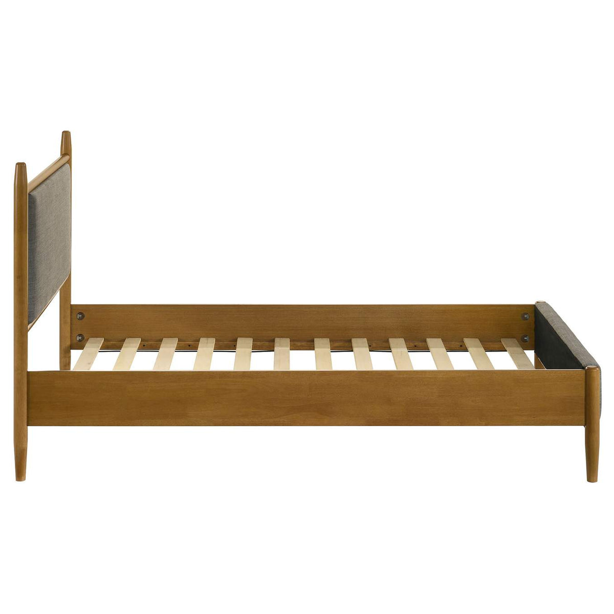 315914T Mason 46-inch Twin Panel Platform Bed Grey and Light Brown