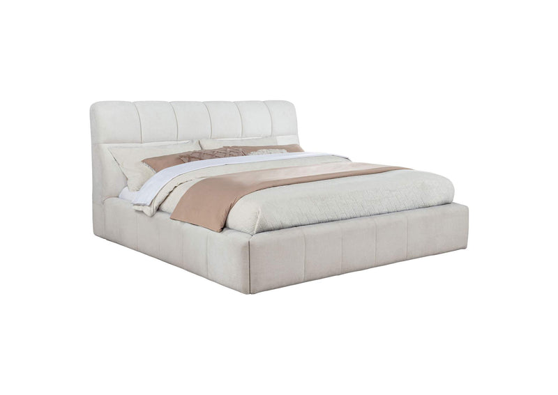 315917CRMKE Nollet 48-inch Upholstered Eastern King Platform Bed Cream