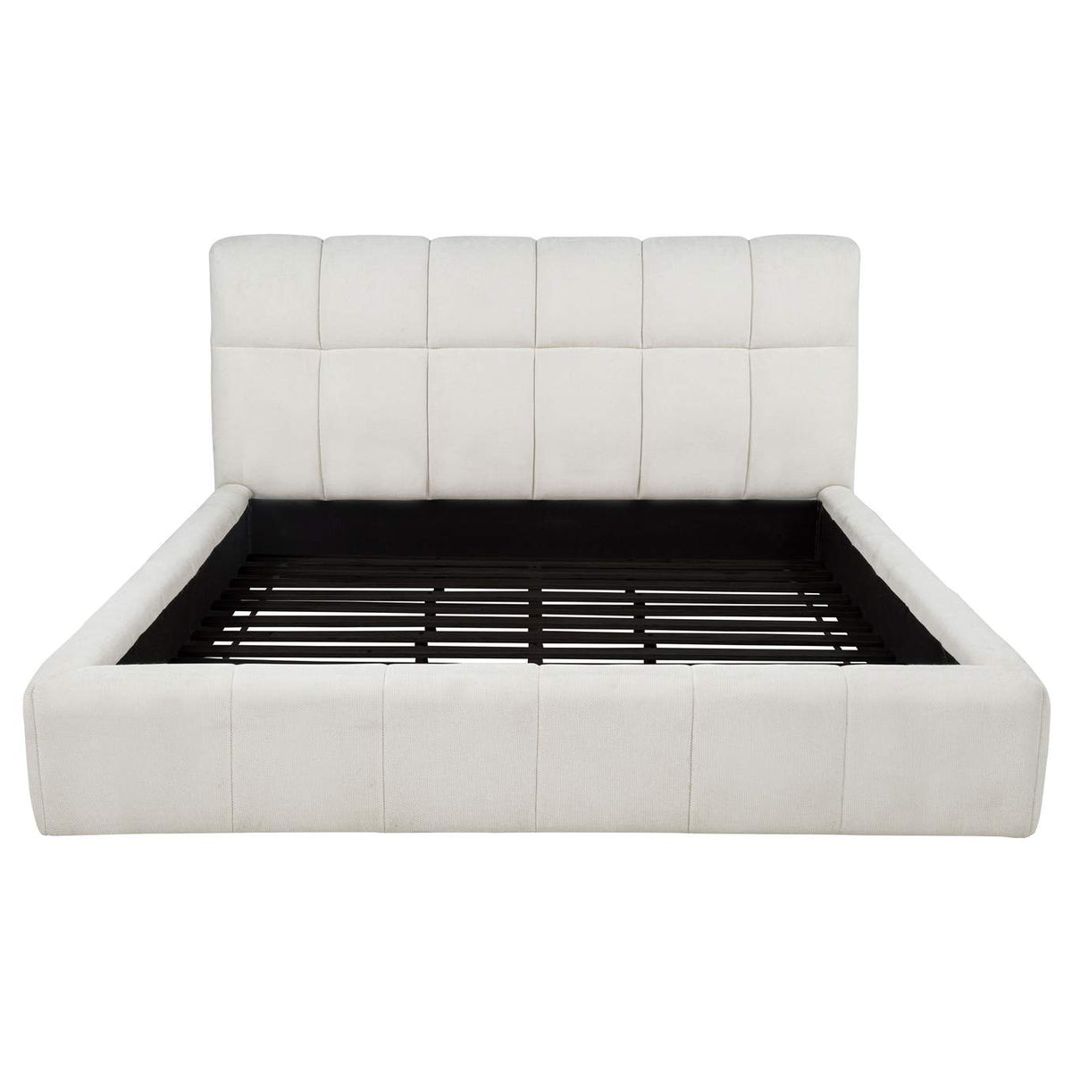315917CRMKE Nollet 48-inch Upholstered Eastern King Platform Bed Cream