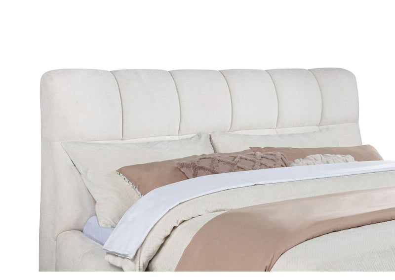 315917CRMKE Nollet 48-inch Upholstered Eastern King Platform Bed Cream