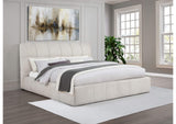 315917CRMKW Nollet 48-inch Upholstered California King Platform Bed Cream