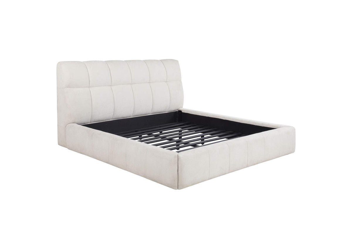 315917CRMKW Nollet 48-inch Upholstered California King Platform Bed Cream