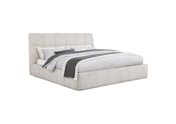 315917CRMKW Nollet 48-inch Upholstered California King Platform Bed Cream