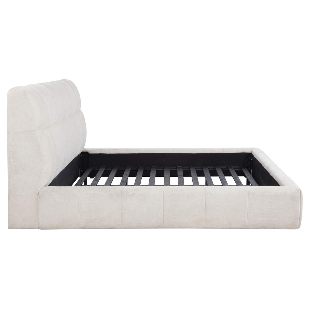 315917CRMKW Nollet 48-inch Upholstered California King Platform Bed Cream