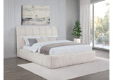 315917CRMQ Nollet 48-inch Upholstered Queen Panel Platform Bed Cream