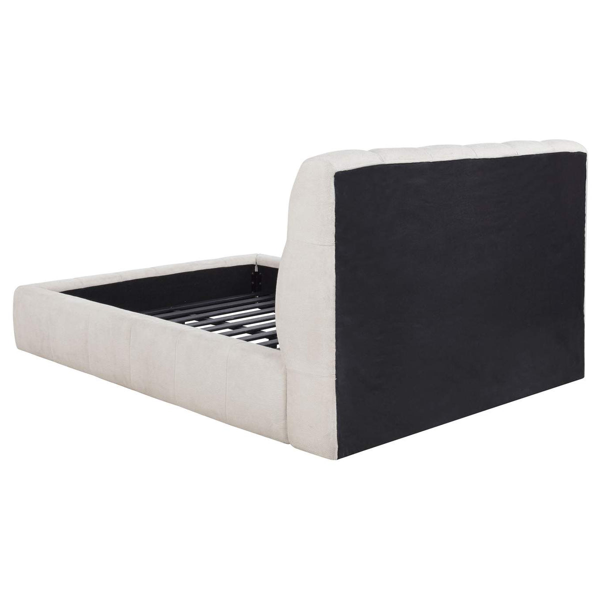 315917CRMQ Nollet 48-inch Upholstered Queen Panel Platform Bed Cream