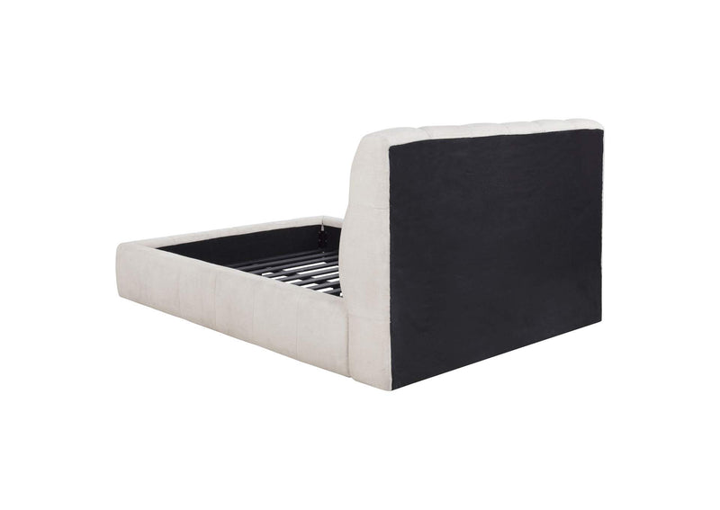 315917CRMQ Nollet 48-inch Upholstered Queen Panel Platform Bed Cream
