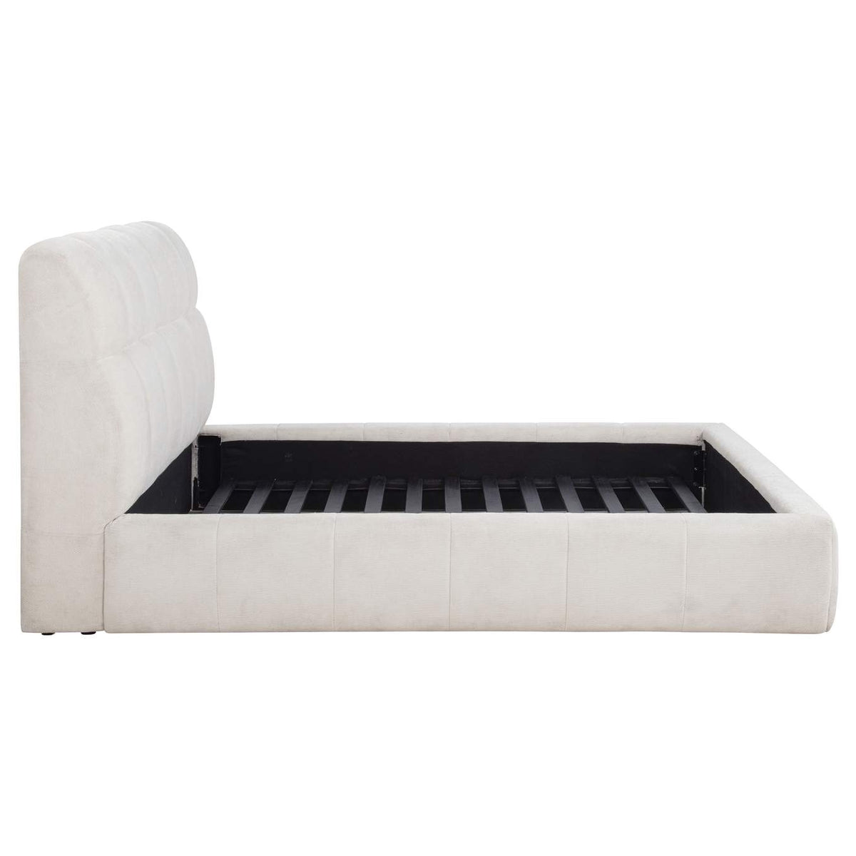 315917CRMQ Nollet 48-inch Upholstered Queen Panel Platform Bed Cream