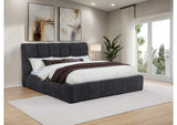 315917GRYKE Nollet 48-inch Upholstered Eastern King Platform Bed Grey