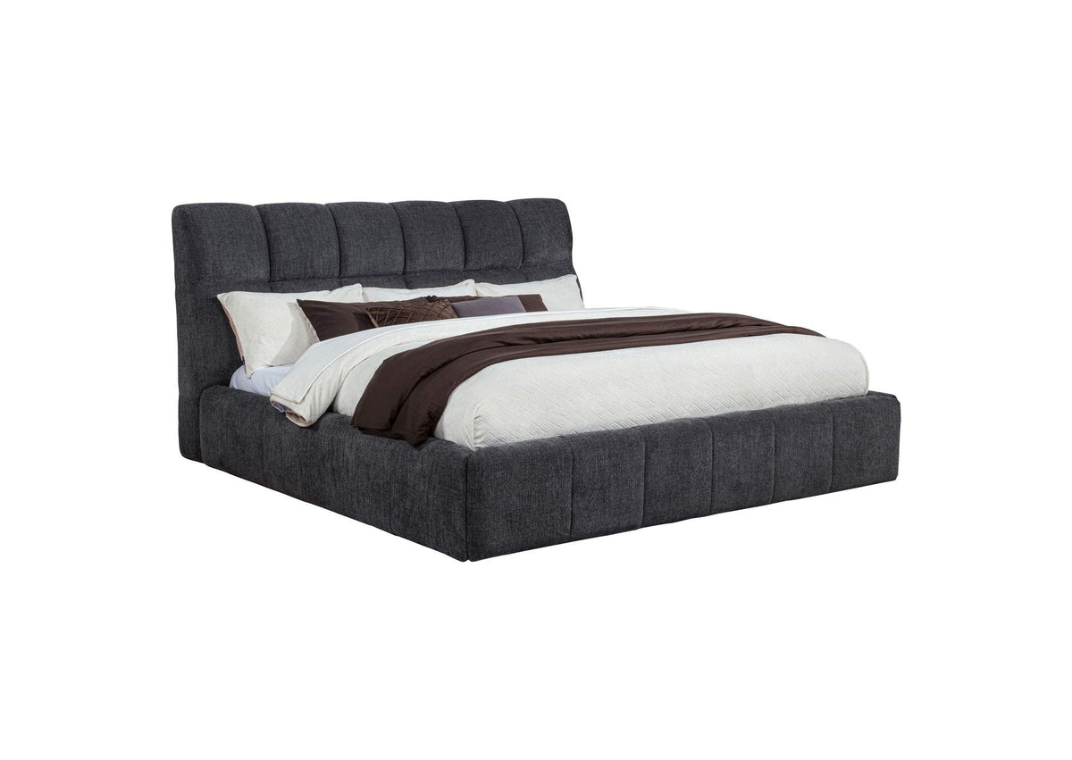 315917GRYKE Nollet 48-inch Upholstered Eastern King Platform Bed Grey