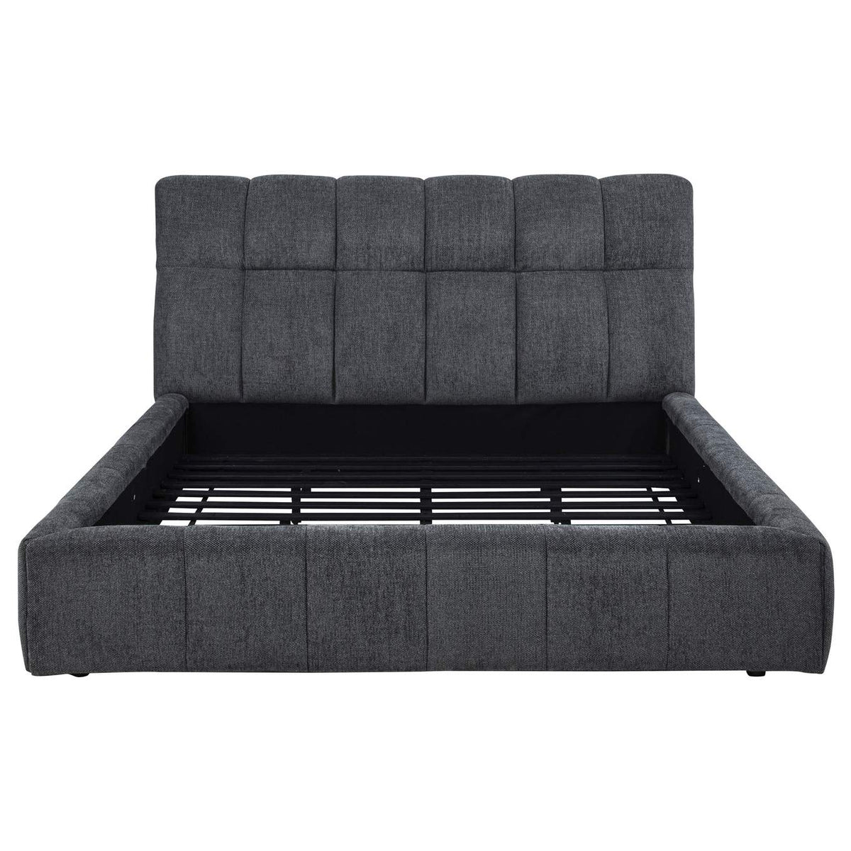 315917GRYKE Nollet 48-inch Upholstered Eastern King Platform Bed Grey